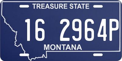 MT license plate 162964P