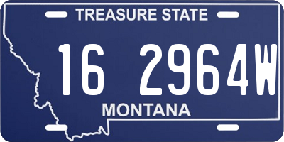 MT license plate 162964W