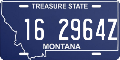 MT license plate 162964Z