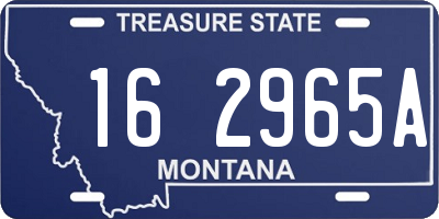 MT license plate 162965A