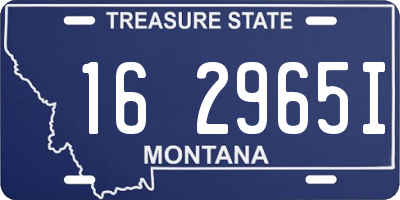 MT license plate 162965I
