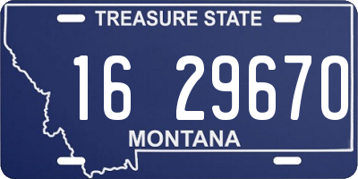 MT license plate 162967O