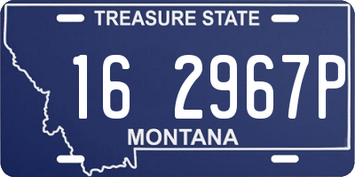 MT license plate 162967P