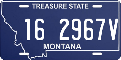 MT license plate 162967V