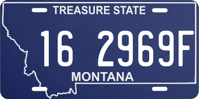 MT license plate 162969F