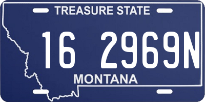 MT license plate 162969N
