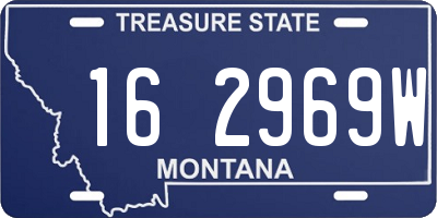 MT license plate 162969W