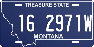 MT license plate 162971W