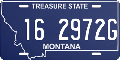 MT license plate 162972G