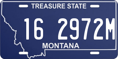 MT license plate 162972M
