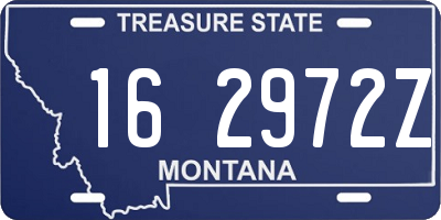 MT license plate 162972Z