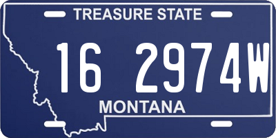 MT license plate 162974W