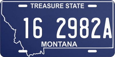 MT license plate 162982A