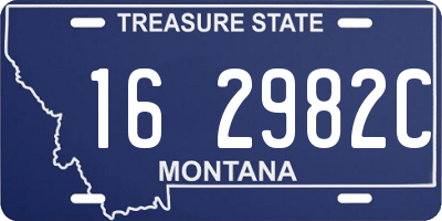 MT license plate 162982C
