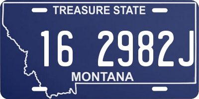 MT license plate 162982J