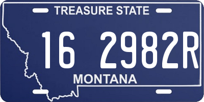 MT license plate 162982R