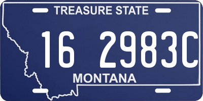 MT license plate 162983C