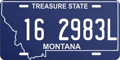 MT license plate 162983L