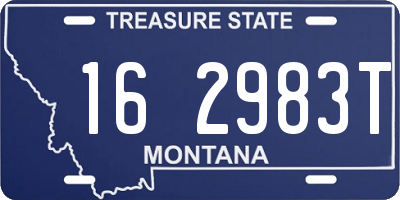 MT license plate 162983T
