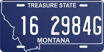 MT license plate 162984G