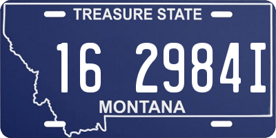 MT license plate 162984I