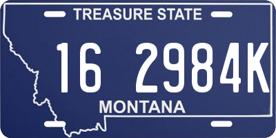MT license plate 162984K