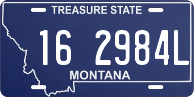MT license plate 162984L