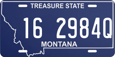 MT license plate 162984Q