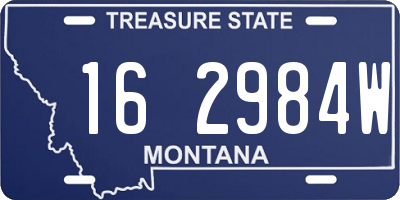 MT license plate 162984W