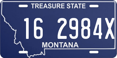 MT license plate 162984X