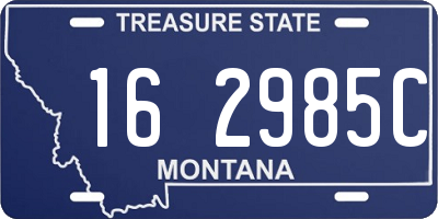 MT license plate 162985C