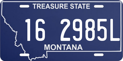 MT license plate 162985L