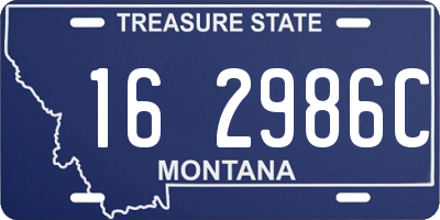MT license plate 162986C