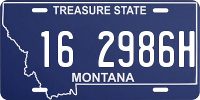 MT license plate 162986H