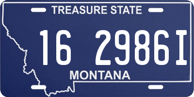 MT license plate 162986I