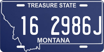 MT license plate 162986J
