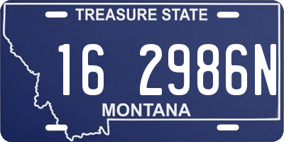 MT license plate 162986N