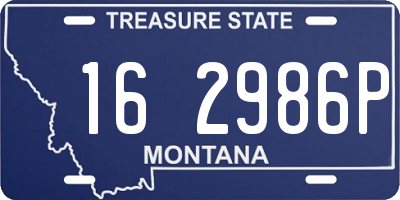 MT license plate 162986P