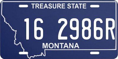 MT license plate 162986R