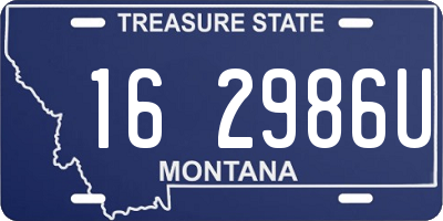 MT license plate 162986U