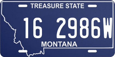 MT license plate 162986W