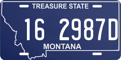MT license plate 162987D