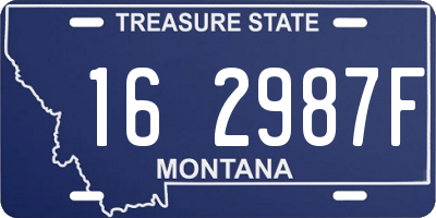MT license plate 162987F