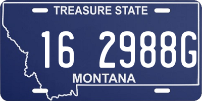 MT license plate 162988G