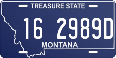 MT license plate 162989D