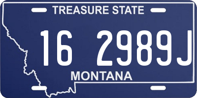 MT license plate 162989J