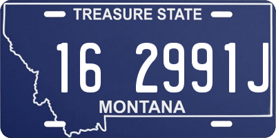 MT license plate 162991J