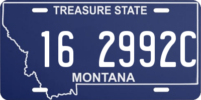 MT license plate 162992C