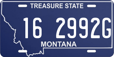 MT license plate 162992G