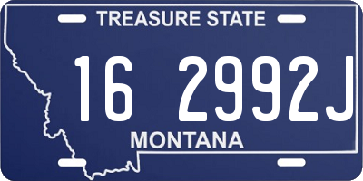 MT license plate 162992J